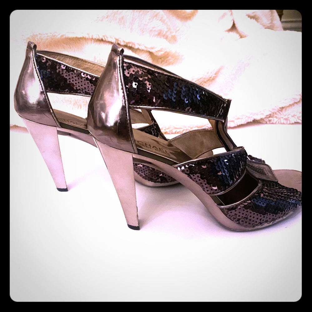 Michael Kors heels with Silver Sequins heels😍